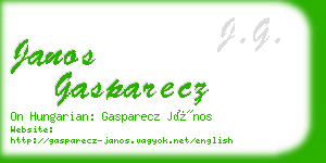 janos gasparecz business card